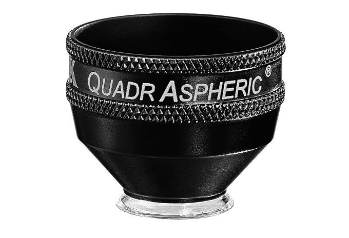 Volk indirektes Kontaktglas QuadrAspheric - schwarz / individuelle Gravur möglich