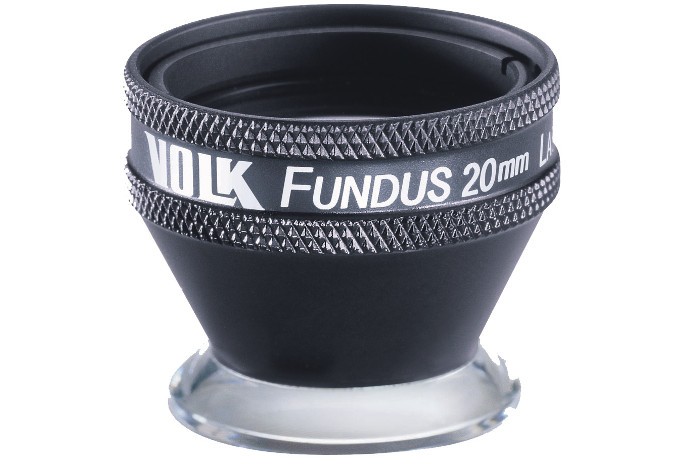 Volk Fundus Laser Kontaktglas 20mm Skleralrand - schwarz/ indiv. Gravur möglich