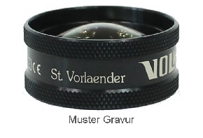 Volk Fundus Laser Kontaktglas 20mm Skleralrand - schwarz/ indiv. Gravur möglich